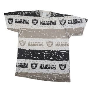 Vintage Los Angeles Raiders All Over Print Graphic T Shirt